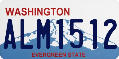 WA license plate ALM1512