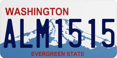 WA license plate ALM1515