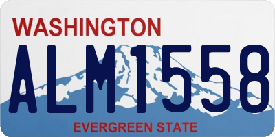 WA license plate ALM1558