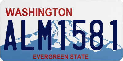 WA license plate ALM1581