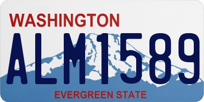 WA license plate ALM1589