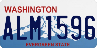 WA license plate ALM1596