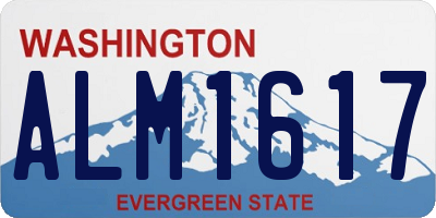 WA license plate ALM1617