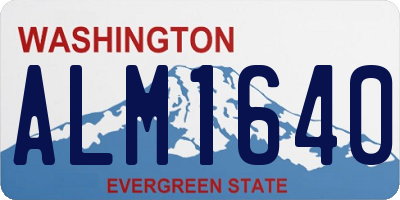 WA license plate ALM1640