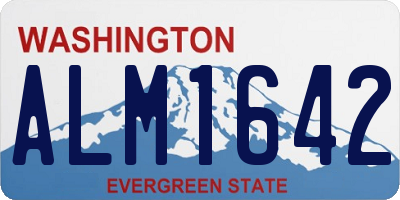 WA license plate ALM1642