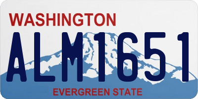 WA license plate ALM1651