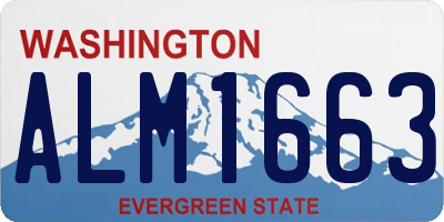 WA license plate ALM1663