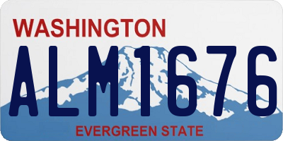 WA license plate ALM1676