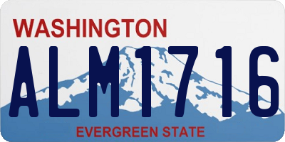 WA license plate ALM1716