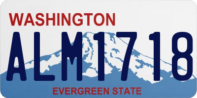 WA license plate ALM1718