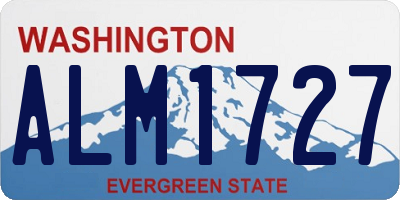 WA license plate ALM1727
