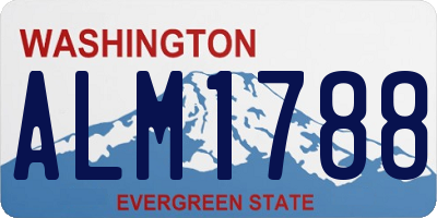 WA license plate ALM1788