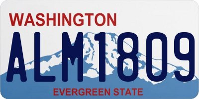 WA license plate ALM1809