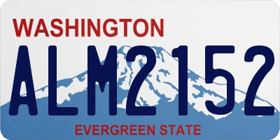 WA license plate ALM2152