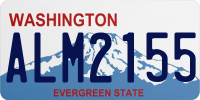 WA license plate ALM2155