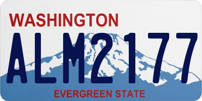 WA license plate ALM2177