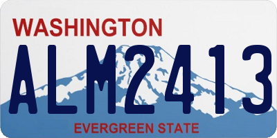 WA license plate ALM2413