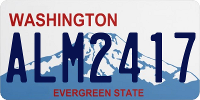 WA license plate ALM2417