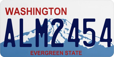 WA license plate ALM2454