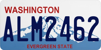 WA license plate ALM2462