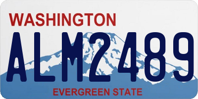 WA license plate ALM2489