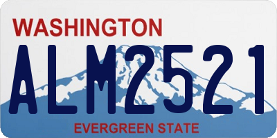 WA license plate ALM2521