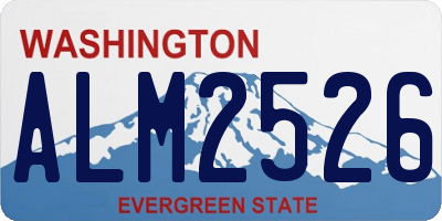 WA license plate ALM2526