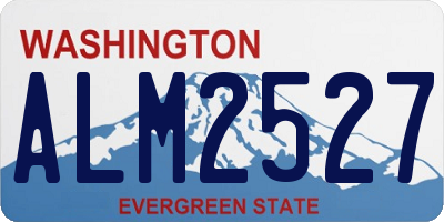 WA license plate ALM2527