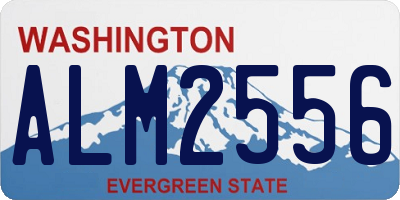 WA license plate ALM2556