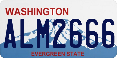 WA license plate ALM2666