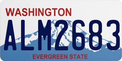WA license plate ALM2683