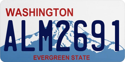 WA license plate ALM2691