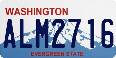WA license plate ALM2716