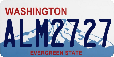 WA license plate ALM2727