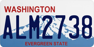 WA license plate ALM2738