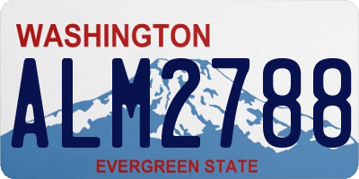 WA license plate ALM2788