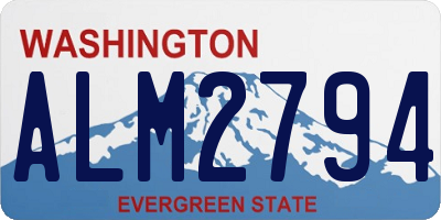 WA license plate ALM2794