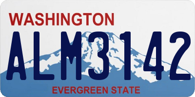 WA license plate ALM3142