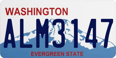 WA license plate ALM3147