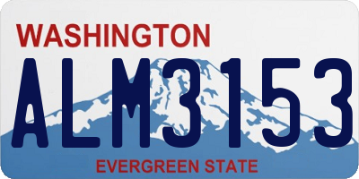 WA license plate ALM3153