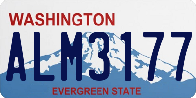 WA license plate ALM3177