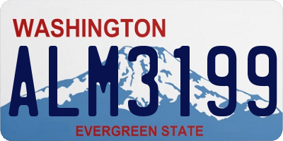 WA license plate ALM3199