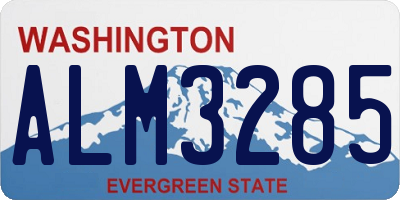 WA license plate ALM3285