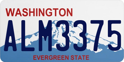 WA license plate ALM3375