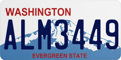 WA license plate ALM3449
