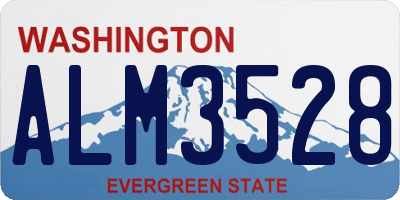 WA license plate ALM3528