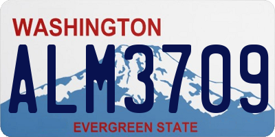 WA license plate ALM3709