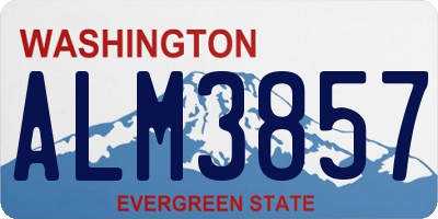 WA license plate ALM3857