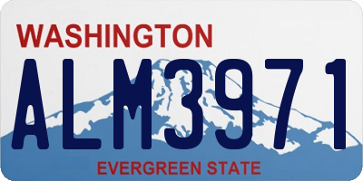 WA license plate ALM3971
