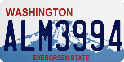 WA license plate ALM3994